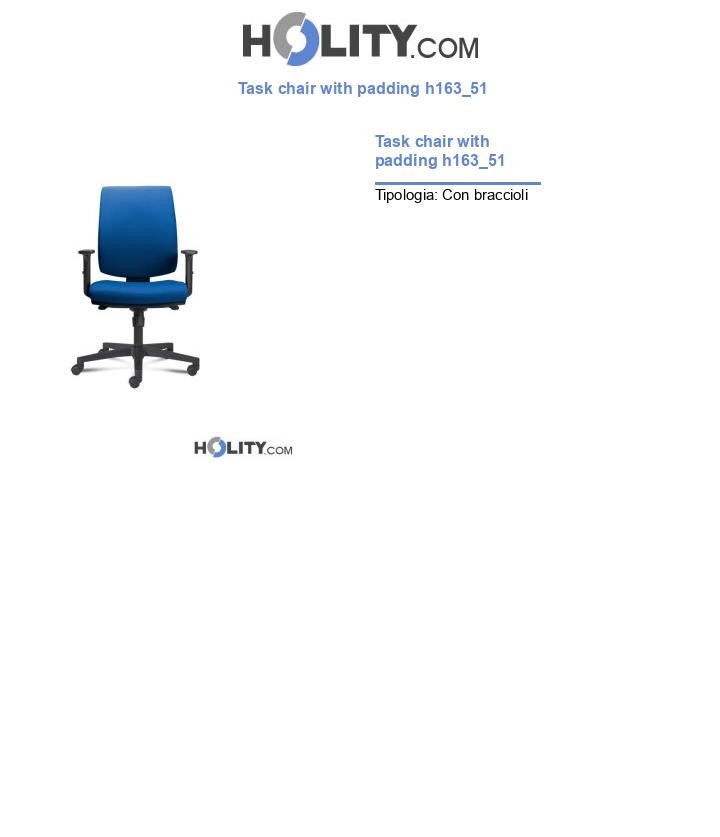 Task chair with padding h163_51