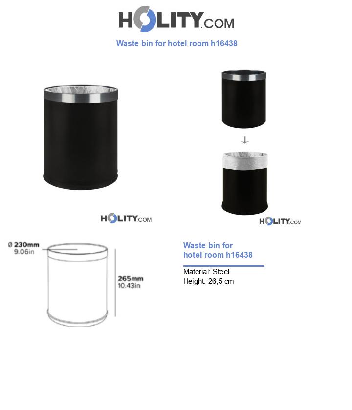 Waste bin for hotel room h16438