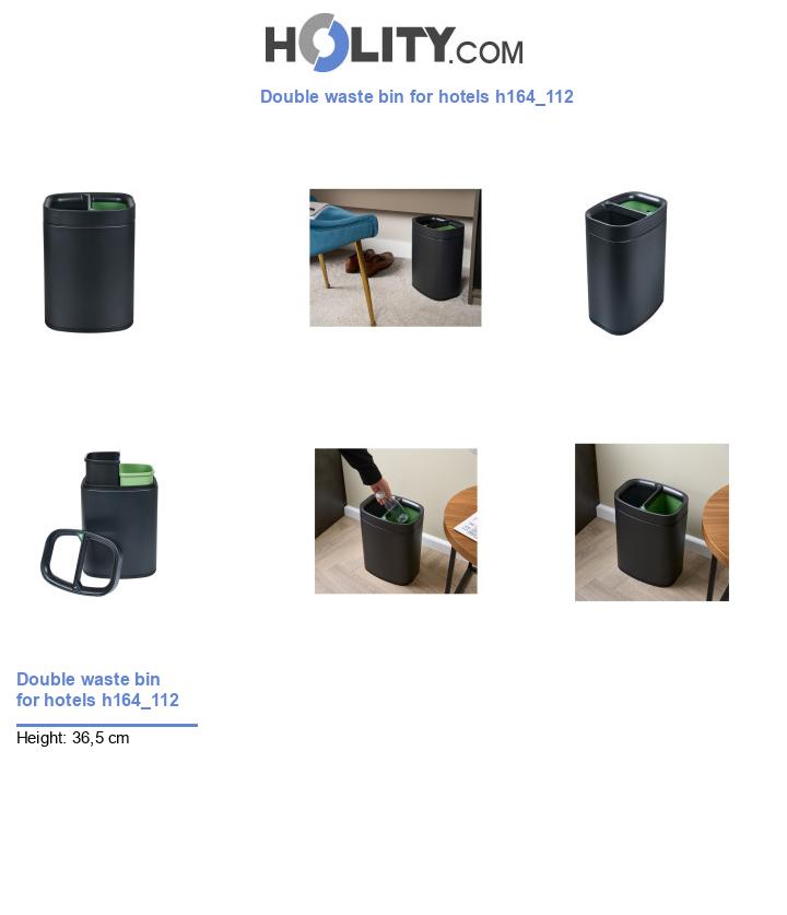 Double waste bin for hotels h164_112