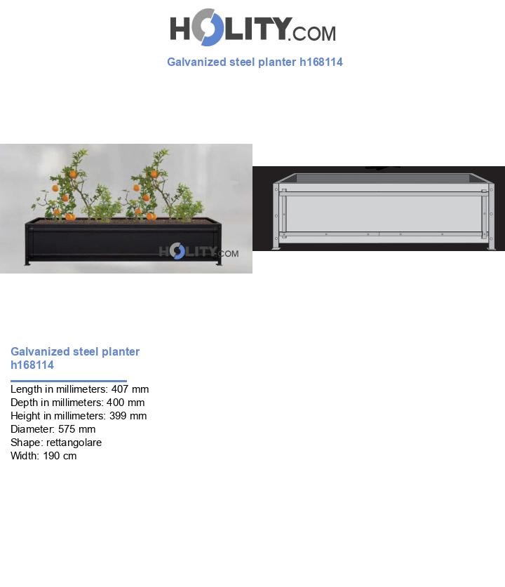 Galvanized steel planter h168114