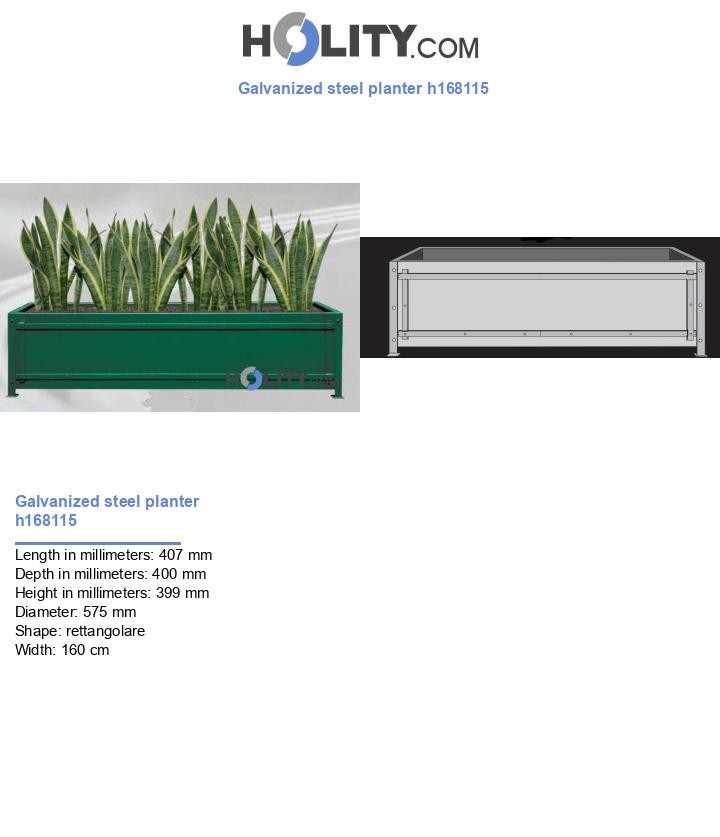 Galvanized steel planter h168115