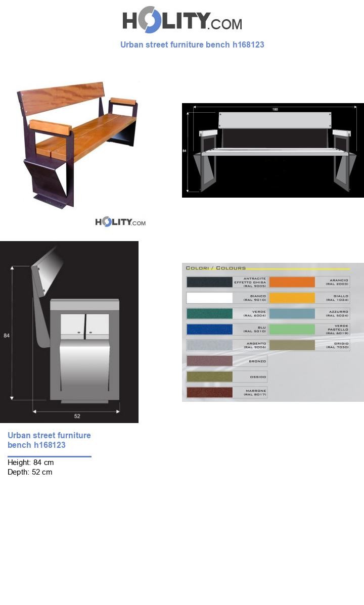 Urban street furniture bench h168123