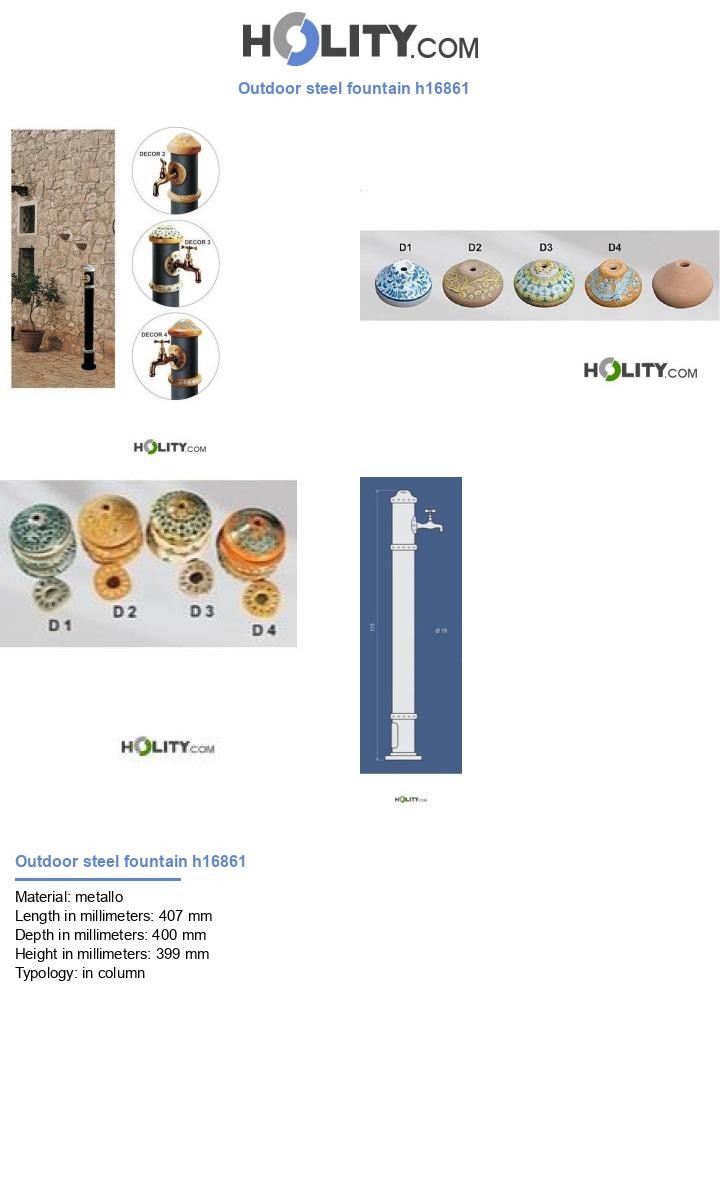 Outdoor steel fountain h16861