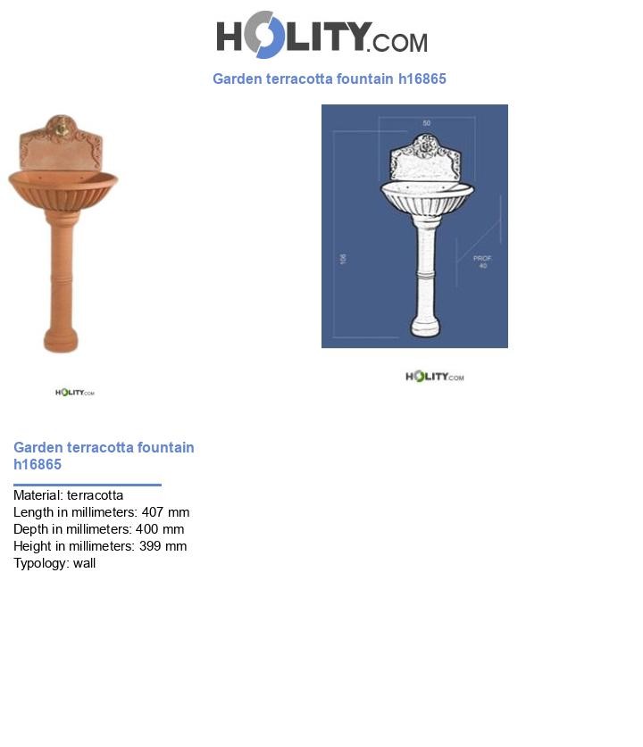 Garden terracotta fountain h16865