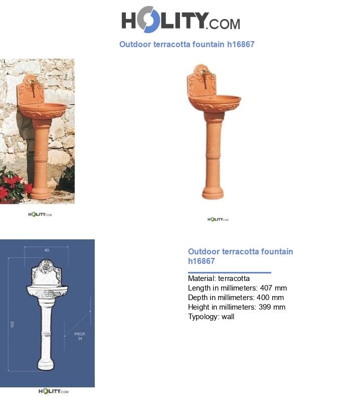 Outdoor terracotta fountain h16867