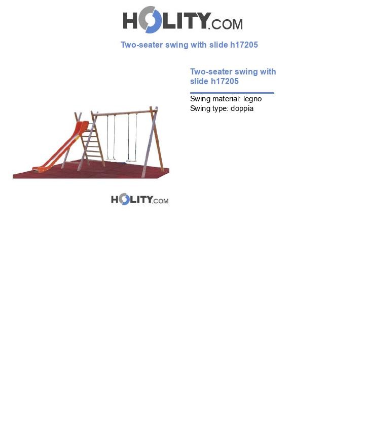 Two-seater swing with slide h17205