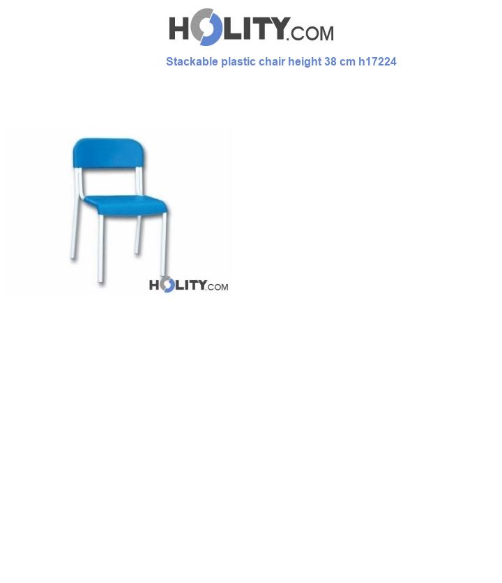 Stackable plastic chair height 38 cm h17224