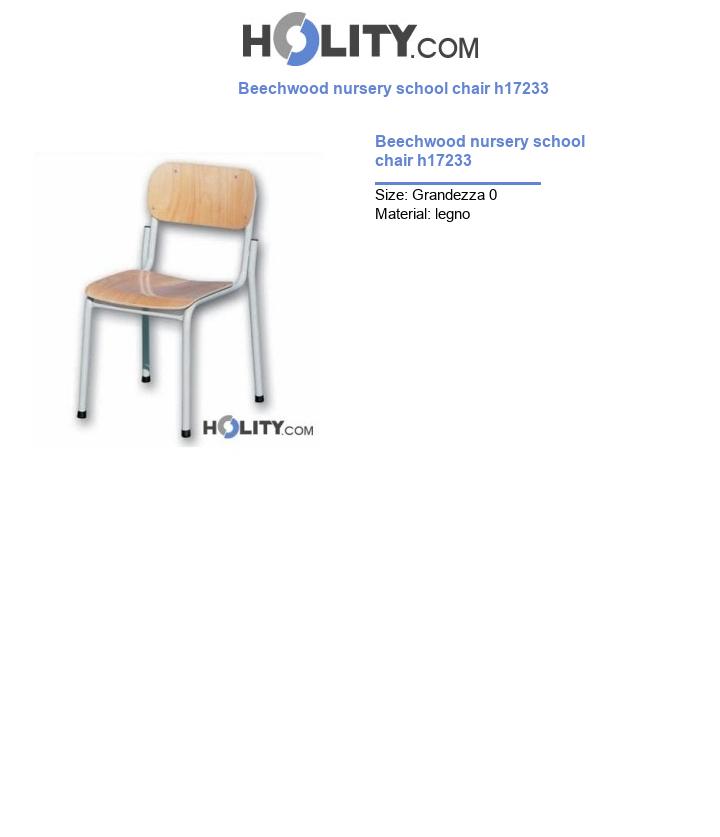Beechwood nursery school chair h17233