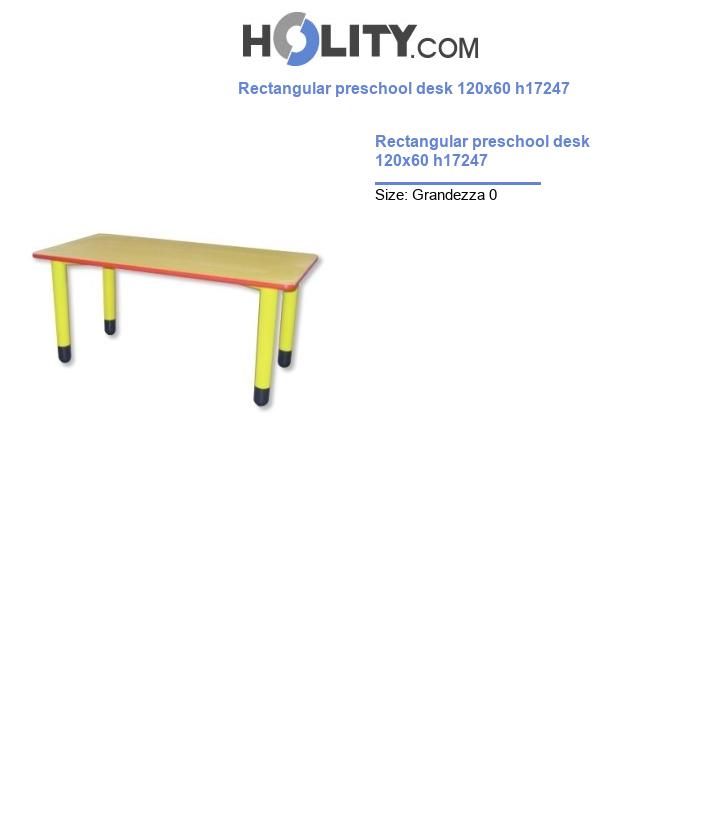 Rectangular preschool desk 120x60 h17247