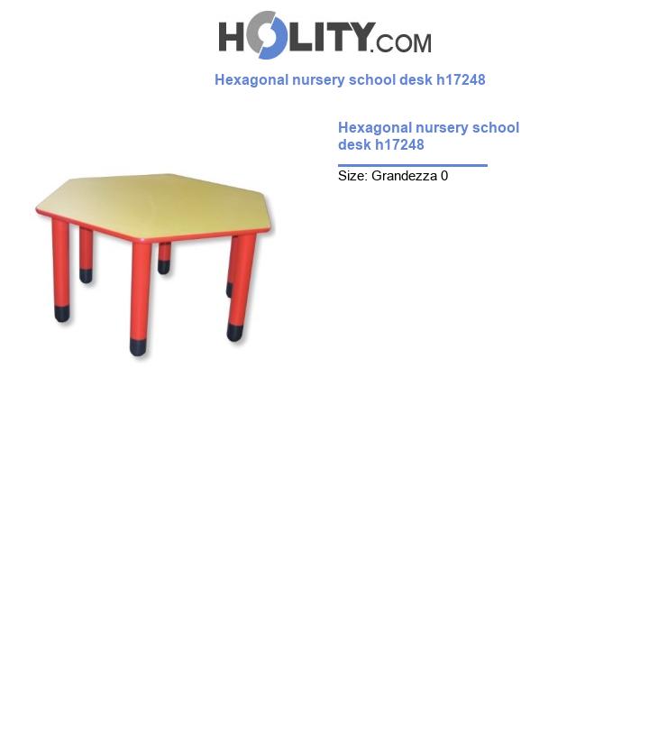 Hexagonal nursery school desk h17248