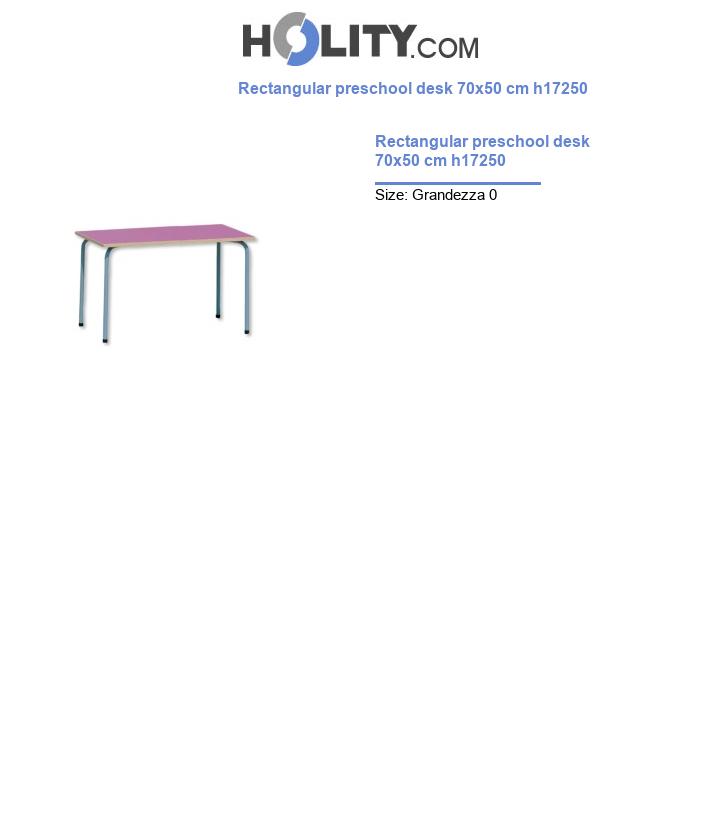 Rectangular preschool desk 70x50 cm h17250