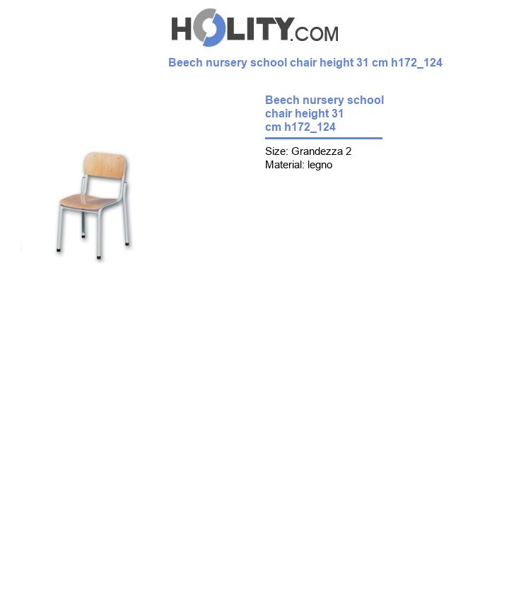 Beech nursery school chair height 31 cm h172_124