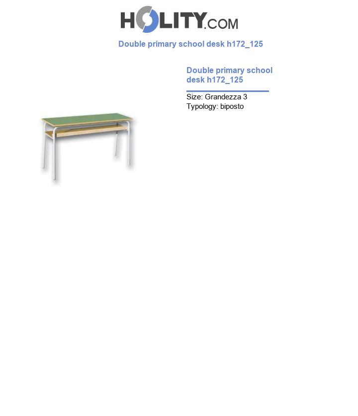 Double primary school desk h172_125