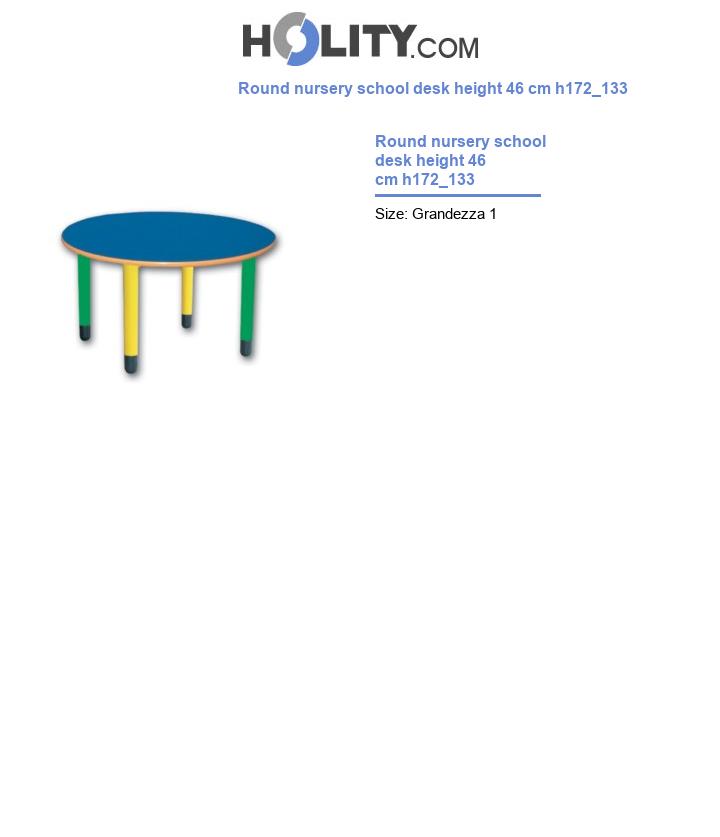 Round nursery school desk height 46 cm h172_133
