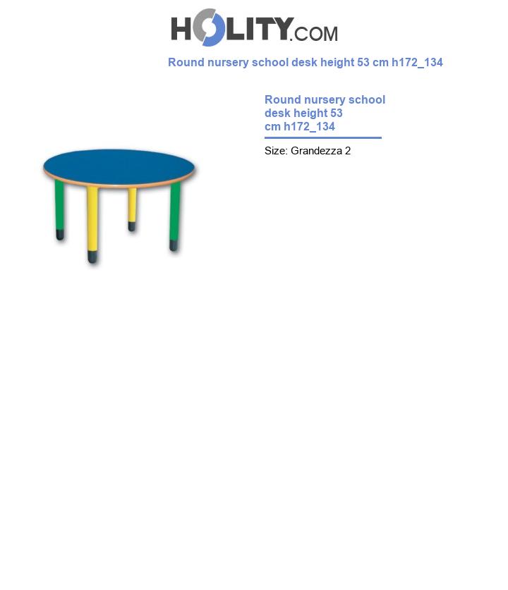 Round nursery school desk height 53 cm h172_134