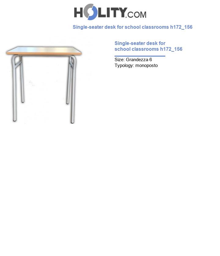 Single-seater desk for school classrooms h172_156