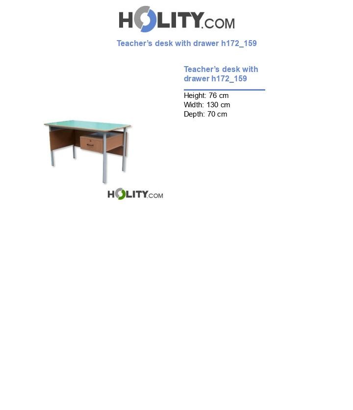 Teacher’s desk with drawer h172_159