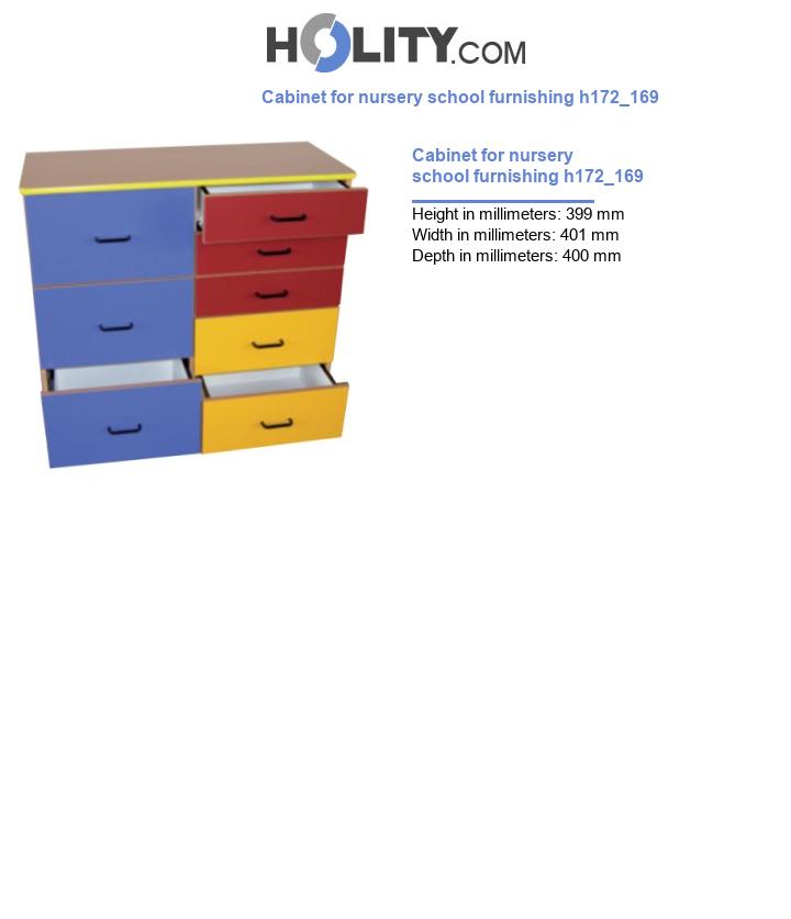 Cabinet for nursery school furnishing h172_169