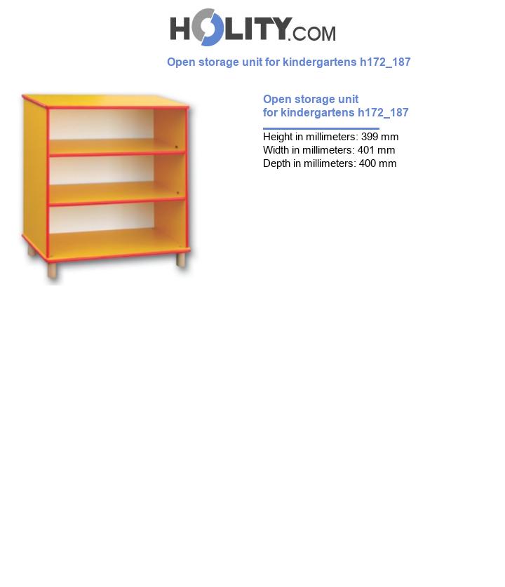 Open storage unit for kindergartens h172_187