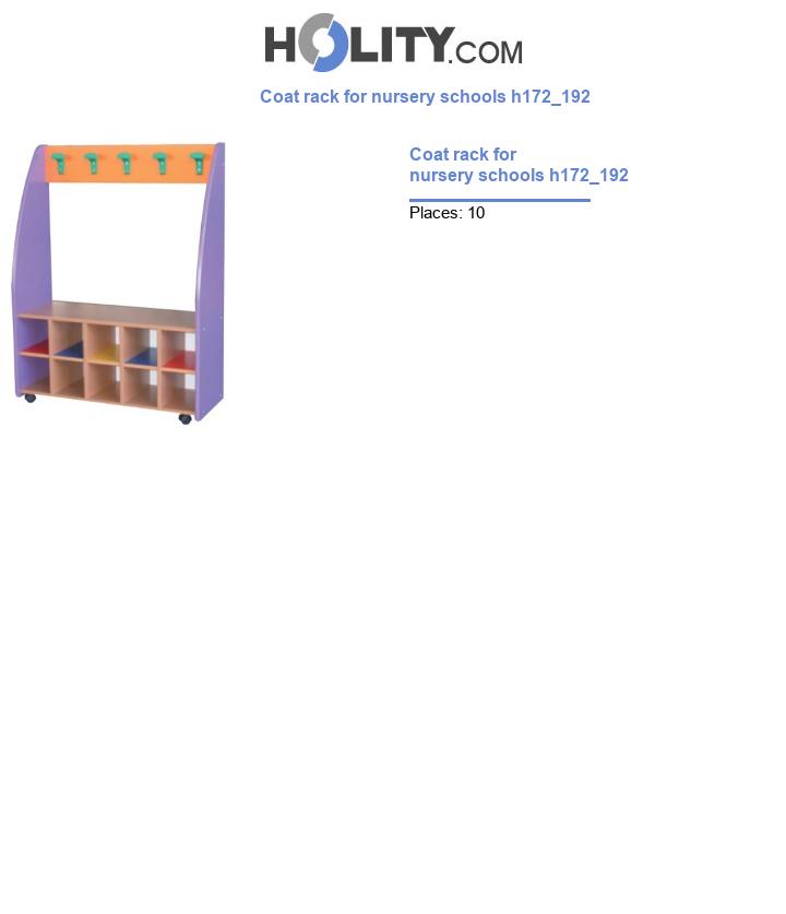 Coat rack for nursery schools h172_192
