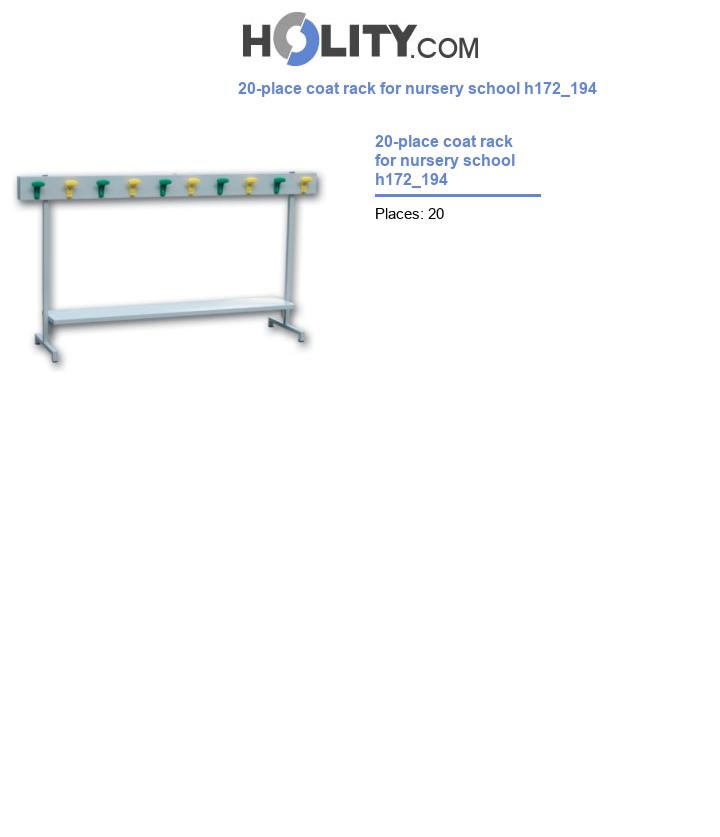 20-place coat rack for nursery school h172_194