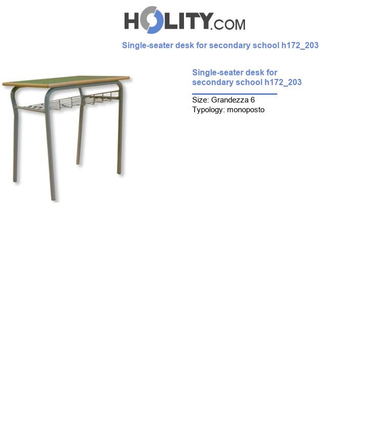 Single-seater desk for secondary school h172_203