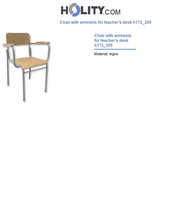 Chair with armrests for teacher’s desk h172_205