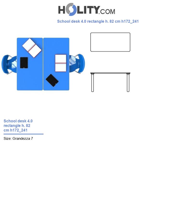 School desk 4.0 rectangle h. 82 cm h172_241