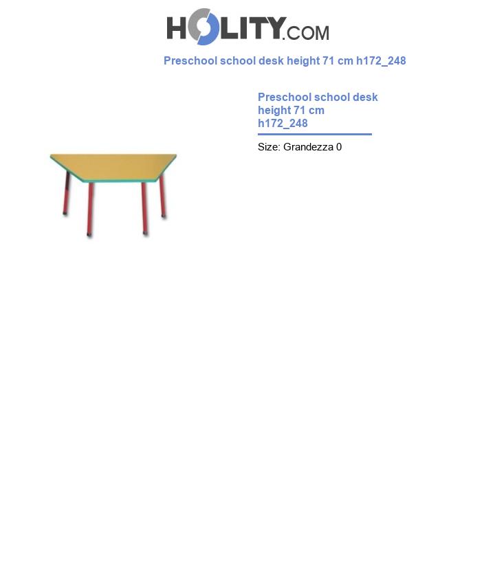 Preschool school desk height 71 cm h172_248