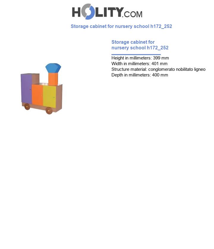 Storage cabinet for nursery school h172_252