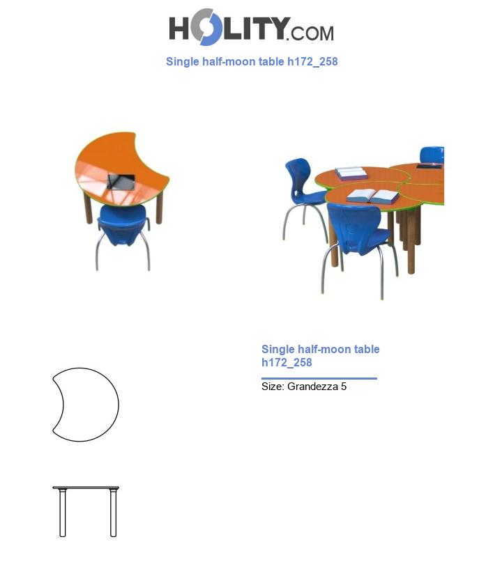 Single half-moon table h172_258