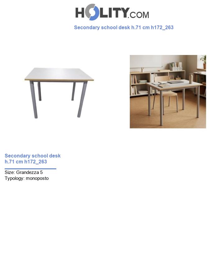 Secondary school desk h.71 cm h172_263