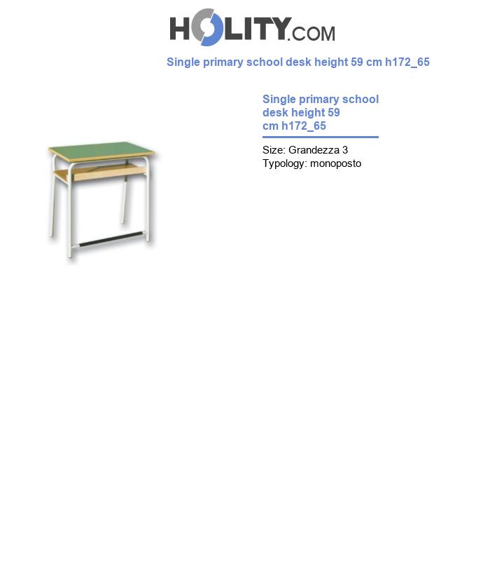 Single primary school desk height 59 cm h172_65