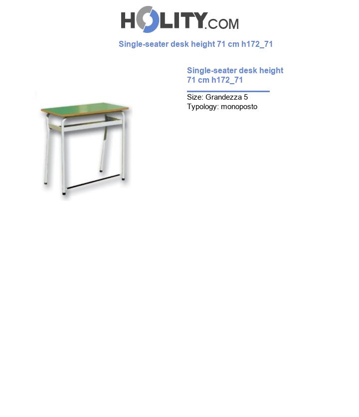 Single-seater desk height 71 cm h172_71