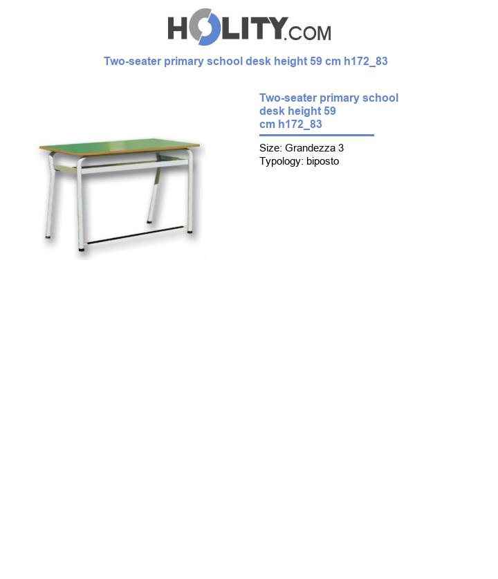 Two-seater primary school desk height 59 cm h172_83