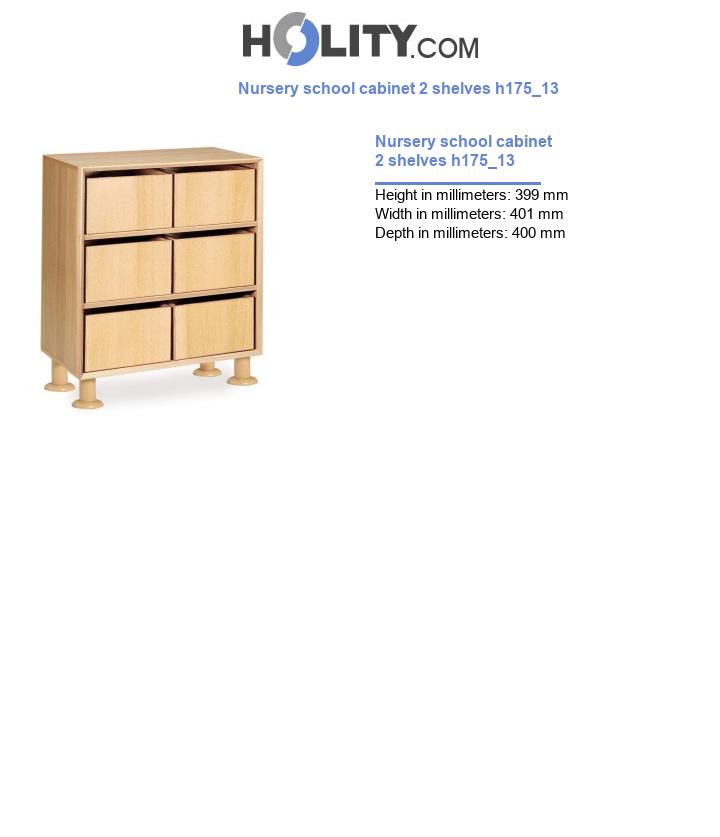 Nursery school cabinet 2 shelves h175_13
