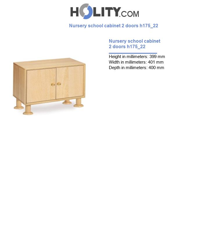 Nursery school cabinet 2 doors h175_22