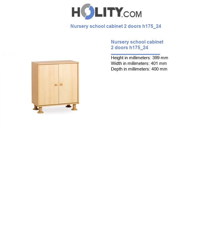 Nursery school cabinet 2 doors h175_24