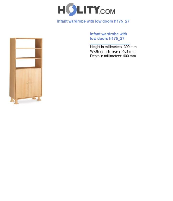 Infant wardrobe with low doors h175_27