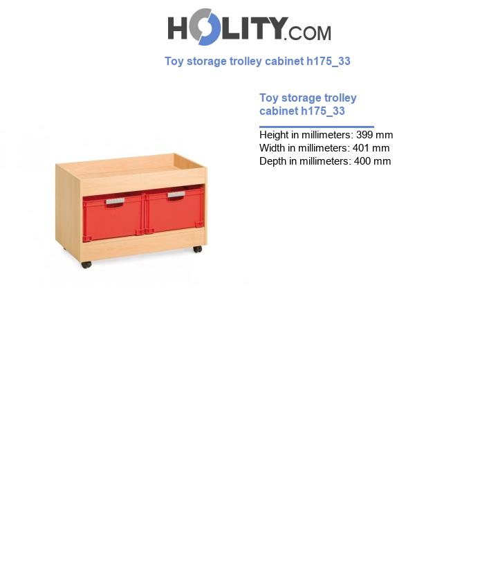 Toy storage trolley cabinet h175_33