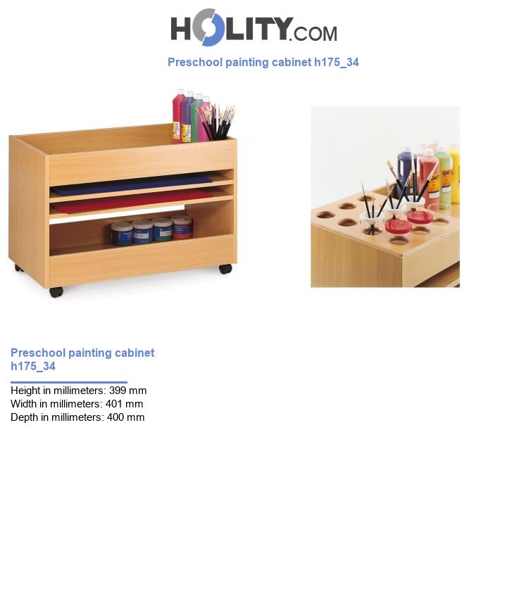 Preschool painting cabinet h175_34