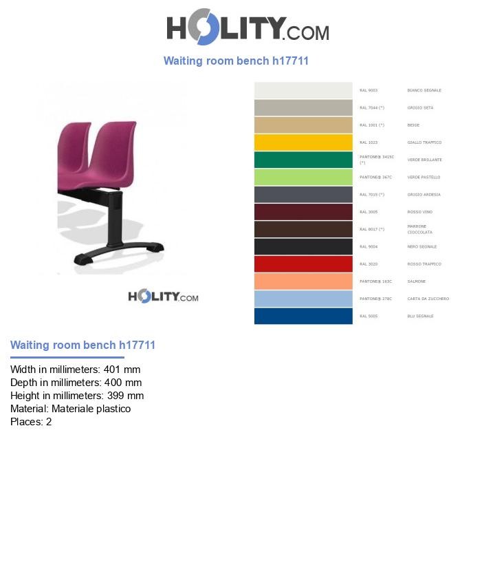 Waiting room bench h17711
