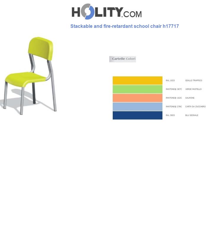 Stackable and fire-retardant school chair h17717
