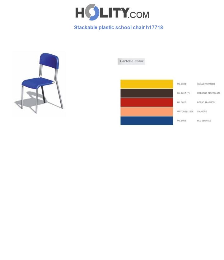 Stackable plastic school chair h17718