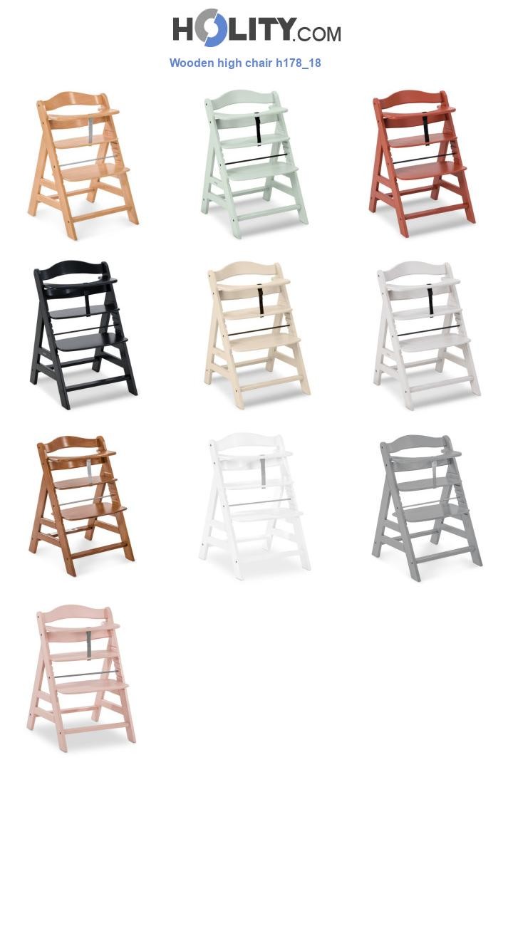 Wooden high chair h178_18