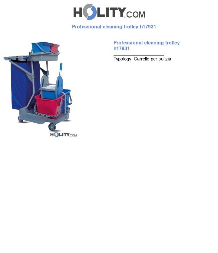 Professional cleaning trolley h17931