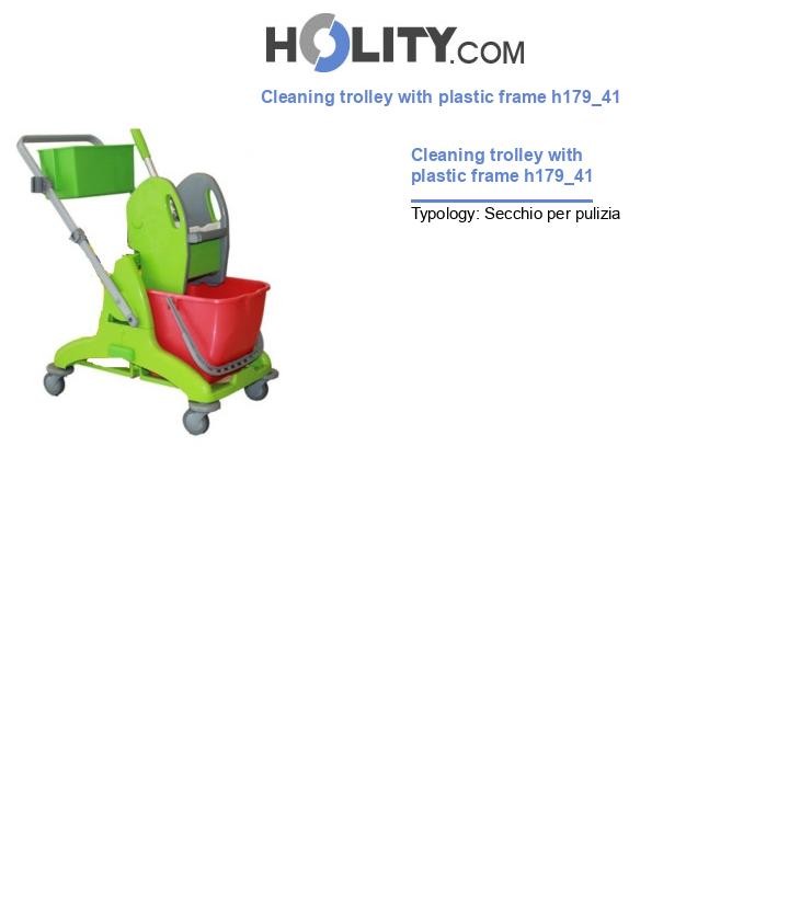 Cleaning trolley with plastic frame h179_41
