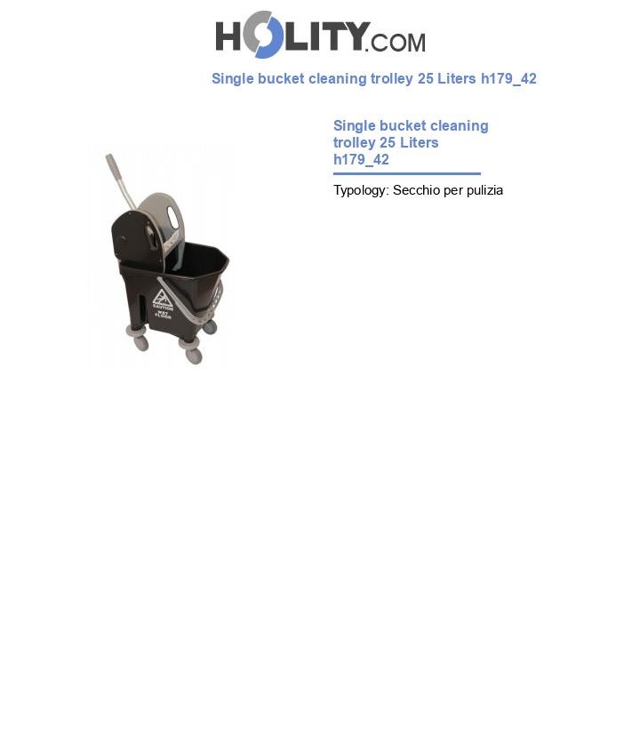 Single bucket cleaning trolley 25 Liters h179_42