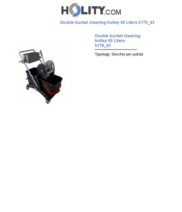 Double bucket cleaning trolley 50 Liters h179_43