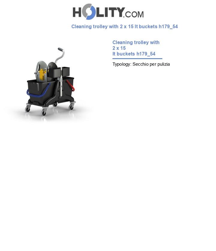 Cleaning trolley with 2 x 15 lt buckets h179_54